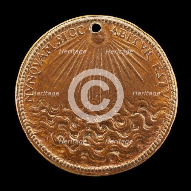 Sun Shining on Sea [reverse], 1552 or after. Creator: Pietro Paolo Galeotti.