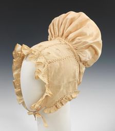 Sunbonnet, American, ca. 1825. Creator: Unknown