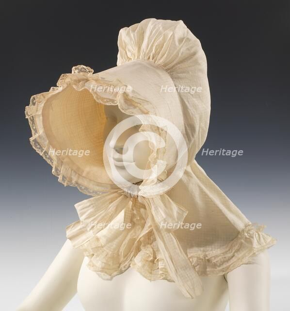 Sunbonnet, American, ca. 1835. Creator: Unknown.