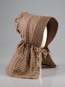 Sunbonnet, American, ca. 1840. Creator: Unknown