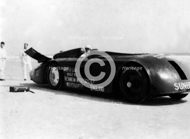 Sunbeam 1000hp World Land speed record attempt at Daytona 1927 Artist: Unknown.