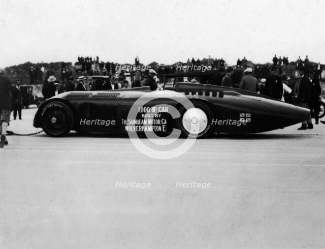 Sunbeam 1000hp World Land speed record attempt at Daytona 1927 Artist: Unknown.