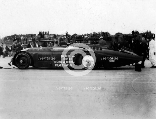 Sunbeam 1000hp World Land speed record attempt at Daytona 1927 Artist: Unknown.