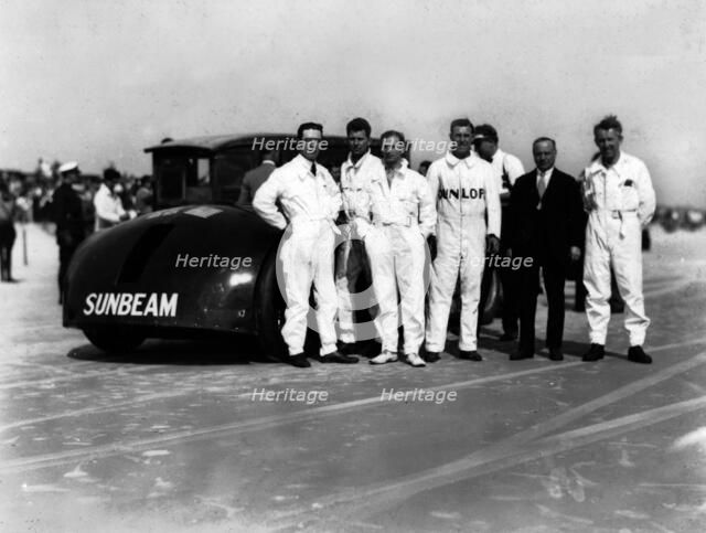 Sunbeam 1000hp World Land speed record attempt at Daytona 1927 Artist: Unknown.