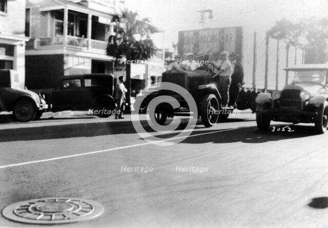 Sunbeam 1000hp World Land speed record attempt at Daytona 1927 Artist: Unknown.