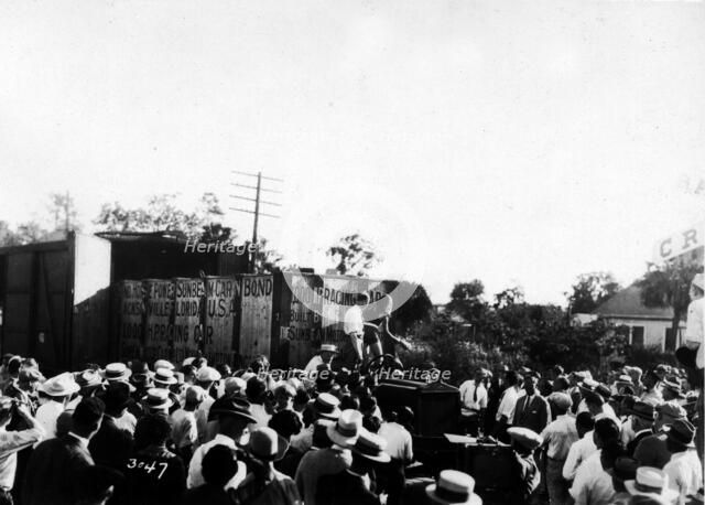 Sunbeam 1000hp World Land speed record attempt at Daytona 1927 Artist: Unknown.