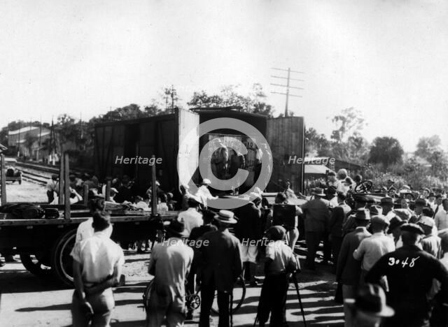 Sunbeam 1000hp World Land speed record attempt at Daytona 1927 Artist: Unknown.