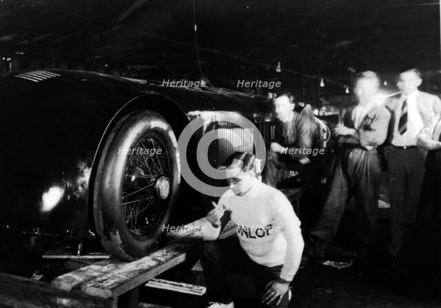 Sunbeam 1000hp World Land speed record attempt at Daytona 1927 Artist: Unknown.