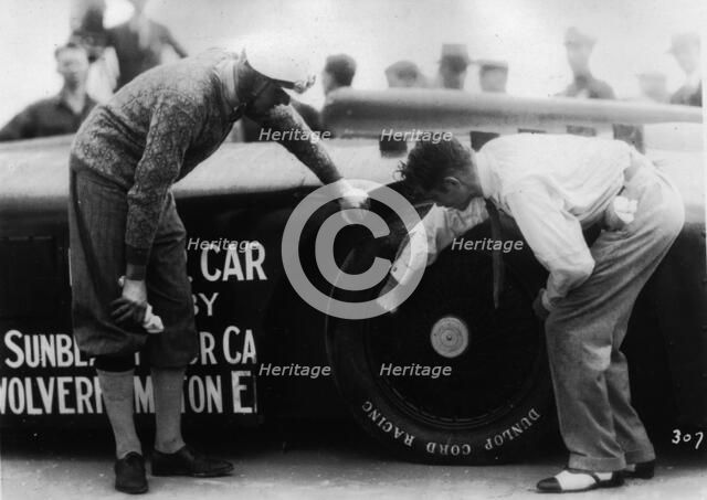 Sunbeam 1000hp World Land speed record attempt at Daytona 1927 Artist: Unknown.