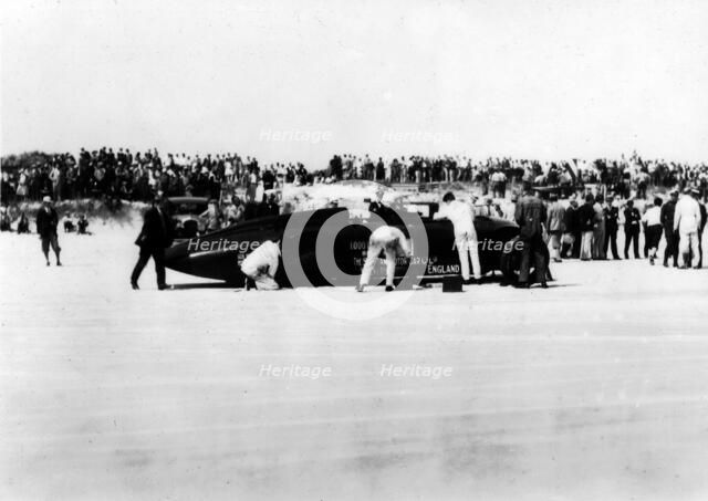 Sunbeam 1000hp World Land speed record attempt at Daytona 1927 Artist: Unknown.