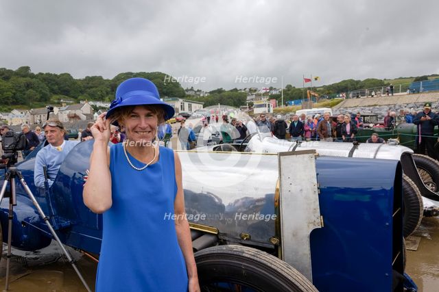 Sunbeam 350 hp with Bluebird fan Claire Meadows, Pendine Sands 2015. Creator: Unknown.