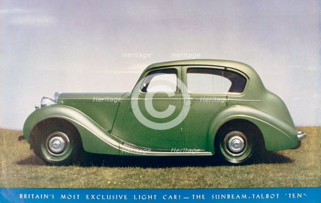 Sunbeam Talbot 'Ten' motor car, 1939. Artist: Unknown