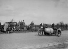 Sunbeam and sidecar of JD Gardiner at the Inter-Varsity Speed Trial, Eynsham, Oxfordshire, 1932. Artist: Bill Brunell