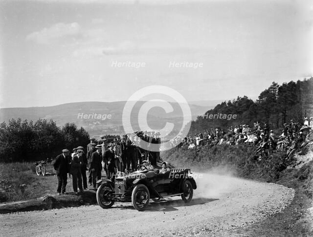 Sunbeam competing in the Caerphilly Hillclimb, Wales, 25 June 1914.   Artist: Bill Brunell.