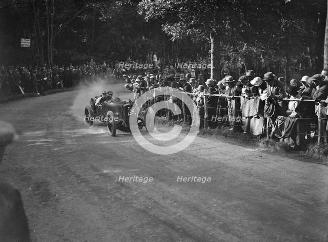 Sunbeam of Malcolm Campbell competing in the MAC Shelsley Walsh Hillclimb, Worcestershire, 1923. Artist: Bill Brunell.