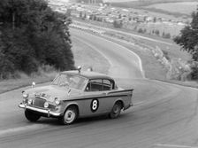Sunbeam Rapier racing at Brands Hatch, Kent, 1961