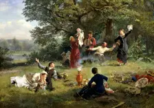 Sunday 1884. Artist: Alexei Ivanovich Korzukhin