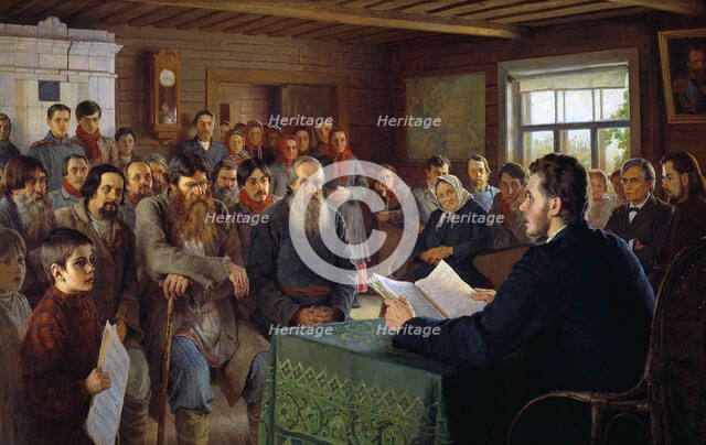 Sunday message in a village school', 1895. Creator: Bogdanov-Belsky, Nikolai Petrovich (1868-1945).