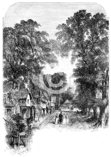 Sunday Morning; from "The Lump of Gold", by Charles MacKay, drawn by Samuel Read, 1856.  Creator: Edmund Evans.