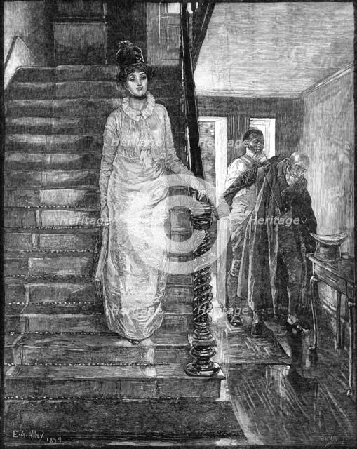 Sunday Morning in "Old Virginia" by E. A. Abbey, 1881. Creator: Joseph Swain.