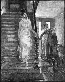 Sunday Morning in "Old Virginia" by E. A. Abbey, 1881. Creator: Joseph Swain