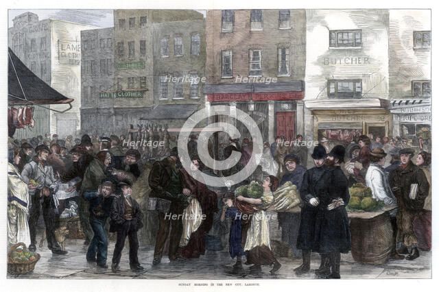 'Sunday Morning in the New Cut, Lambeth', 1872. Artist: Smith
