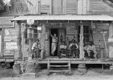 Sunday afternoon - country store on dirt road, Gordonton, North Carolina, 1939. Creator: Dorothea Lange