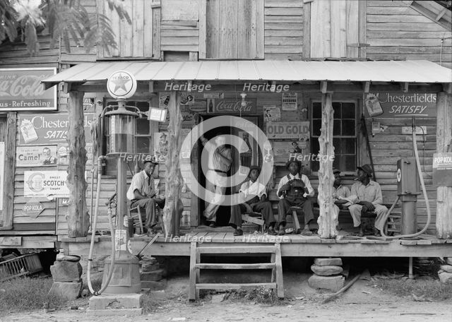 Sunday afternoon - country store on dirt road, Gordonton, North Carolina, 1939. Creator: Dorothea Lange.