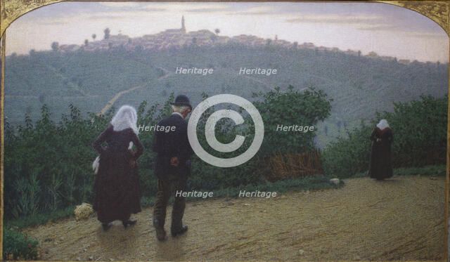 Sunday Dawn (First Mass). Creator: Morbelli, Angelo (1853-1919).