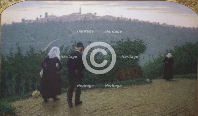 Sunday Dawn (First Mass). Creator: Morbelli, Angelo (1853-1919).