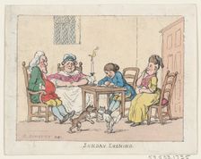 Sunday Evening, 1770-1780., 1770-1780. Creator: Thomas Rowlandson