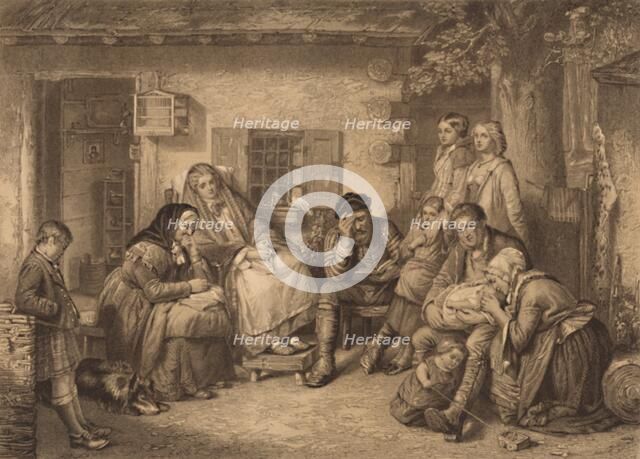 'Sunday in the Backwoods of Canada', 1886. Artist: F Lefrancq.