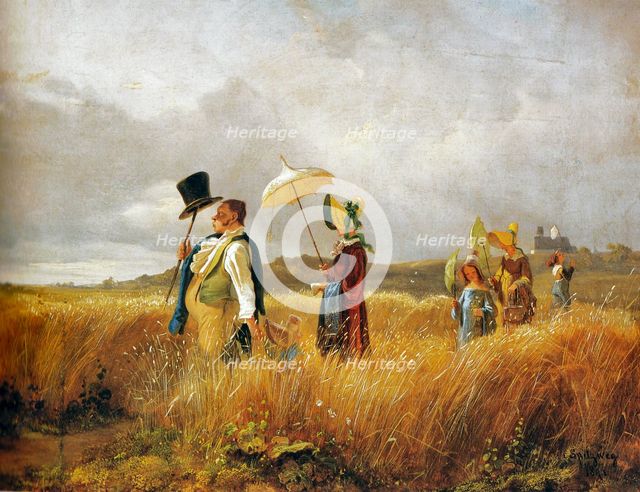 Sunday Stroll. Artist: Spitzweg, Carl (1808-1885)
