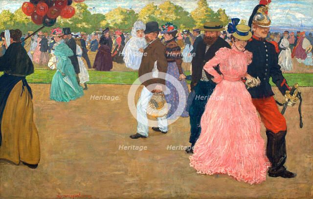Sunday Stroll in the Bois de Boulogne. Artist: Evenepoel, Henri Jacques Edouard (1872-1899)