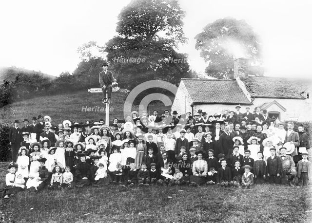 Sunday School Tea Party in Llanfyllin, Montgomeryshire. c.1910.  Creator: Unknown.