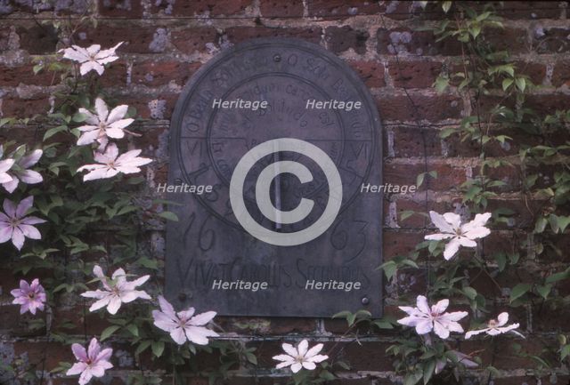 Sundial Dated 1663 in Grounds of Polesdon Lacey, Surrey, 20th century. Artist: CM Dixon.