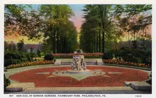 Sundial, Sunken Gardens, Fairmount Park, Philadelphia, Pennsylvania, USA, 1926