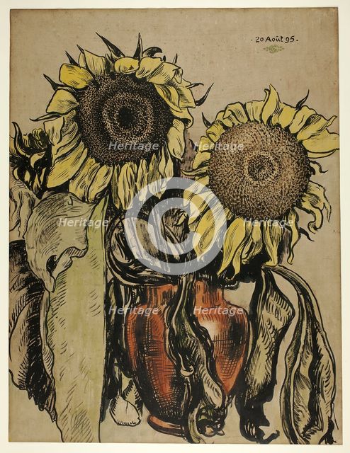 Sunflowers, August 20, 1895. Creator: Georges Lemmen.