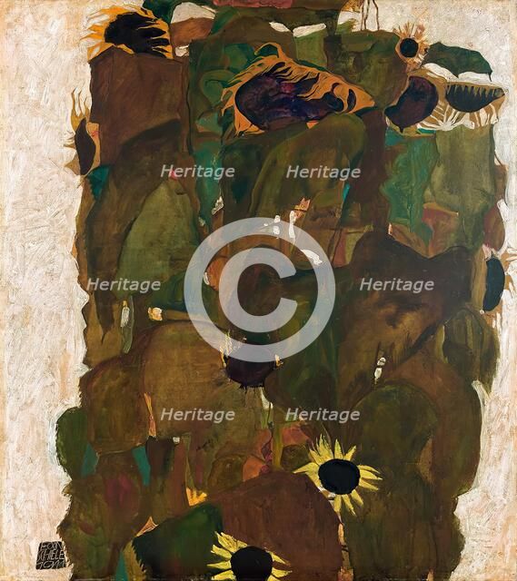 Sunflowers I, 1911. Creator: Egon Schiele.