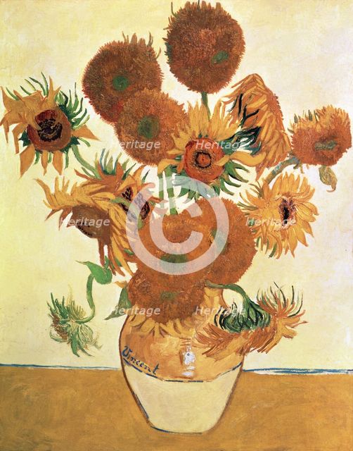  'Sunflowers', oil, 1888 by Vincent Van Gogh.