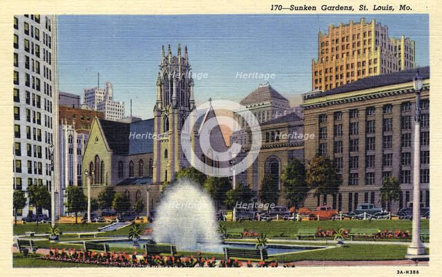 Sunken Gardens, St Louis, Missouri, USA, 1933. Artist: Unknown