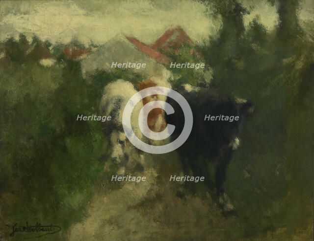 Sunken Road, c1860-1900. Creator: Jan Stobbaerts.