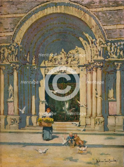 'Sunlight on St. Bartholomew's', c1917. Artist: William Jean Beauley.