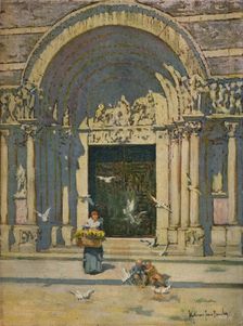 Sunlight on St. Bartholomew's c1917. Artist: William Jean Beauley