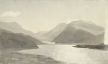 Sunlight over a Lake near Snowdon, Llanberis, North Wales, 1800-1810. Creator: Cornelius Varley