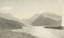 Sunlight over a Lake near Snowdon, Llanberis, North Wales, 1800-1810. Creator: Cornelius Varley