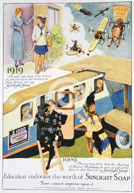 Sunlight soap advert, 1919. Artist: Unknown