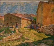 Sunny morning in Civita d'Antino; Sunshine. Before dinner. Civita d'Antino, 1905. Creator: Kristian Zahrtmann