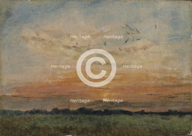 'Sunset', 1796-1837. Artist: John Constable.
