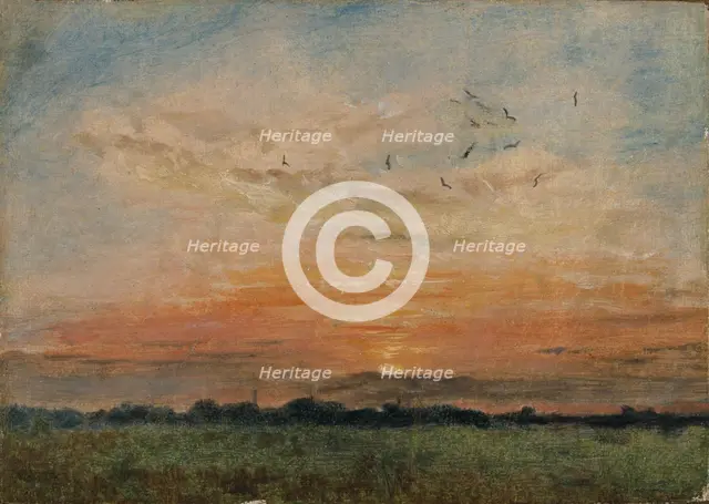 'Sunset', 1796-1837. Creator: John Constable.
